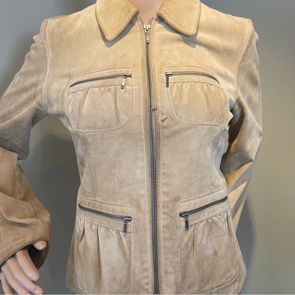 Y2K Tan Leather Banana Republic Jacket - Picture 8 of 16